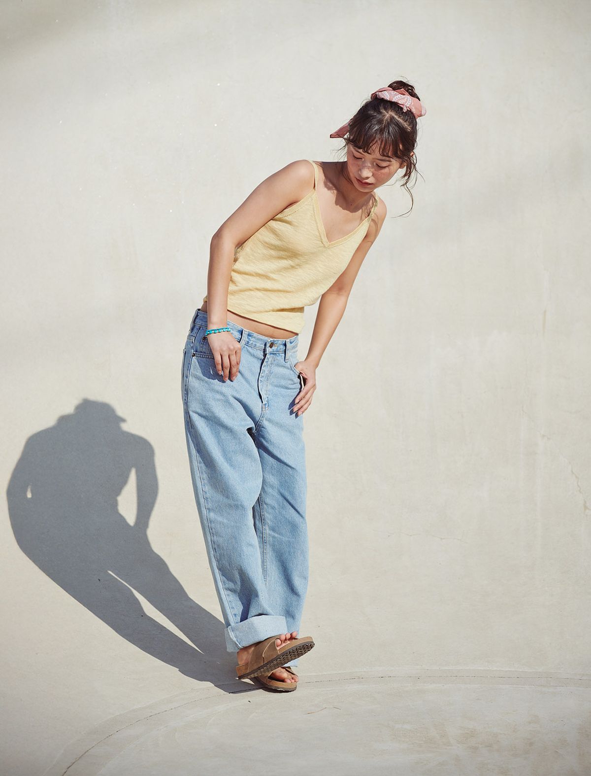 플랫웨이브 인 서울(FLATWAVE IN SEOUL) Pale Linen Sleeveless Mustard