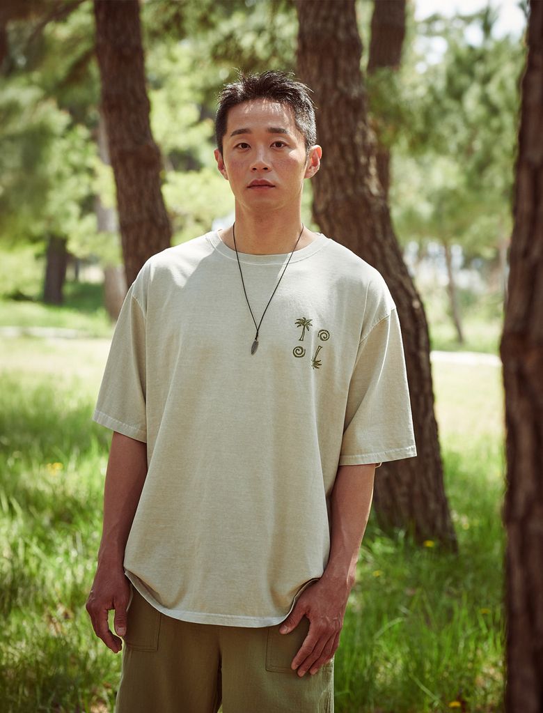 Naga Dyed Print T-Shirts Oat Beige