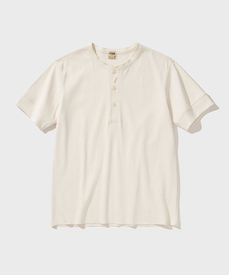 BIKERS HENLY NECK T-SHIRT [Vanilla]