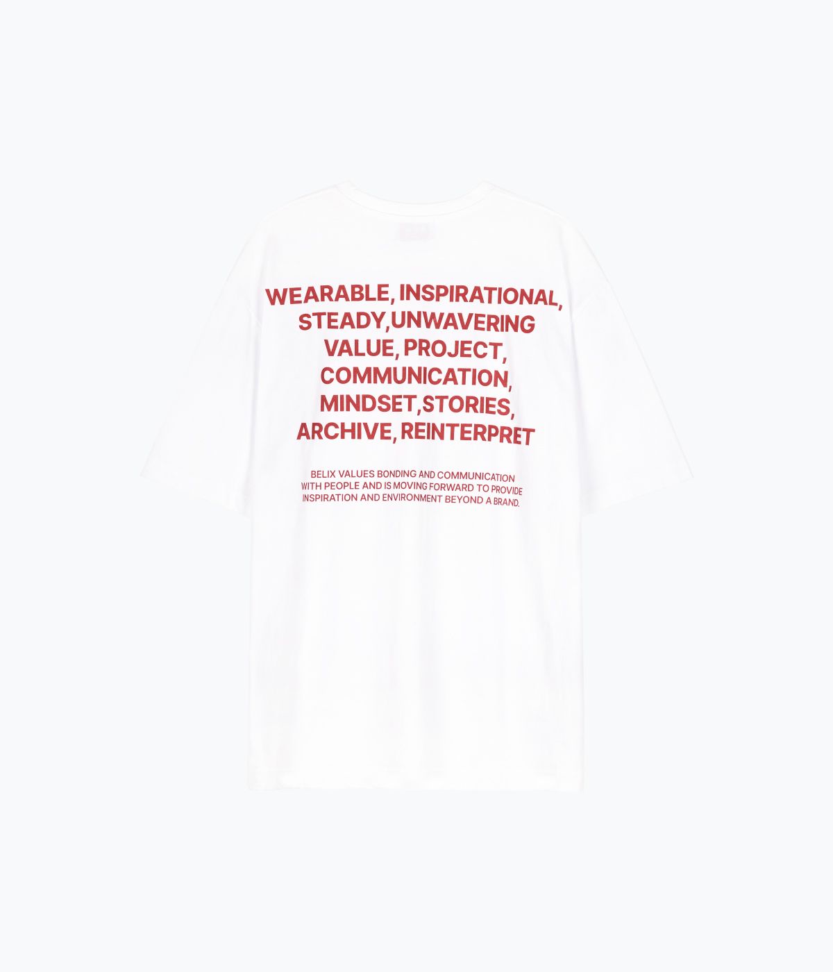 벨릭스(BELIX) oversized identity t-shirt (white)