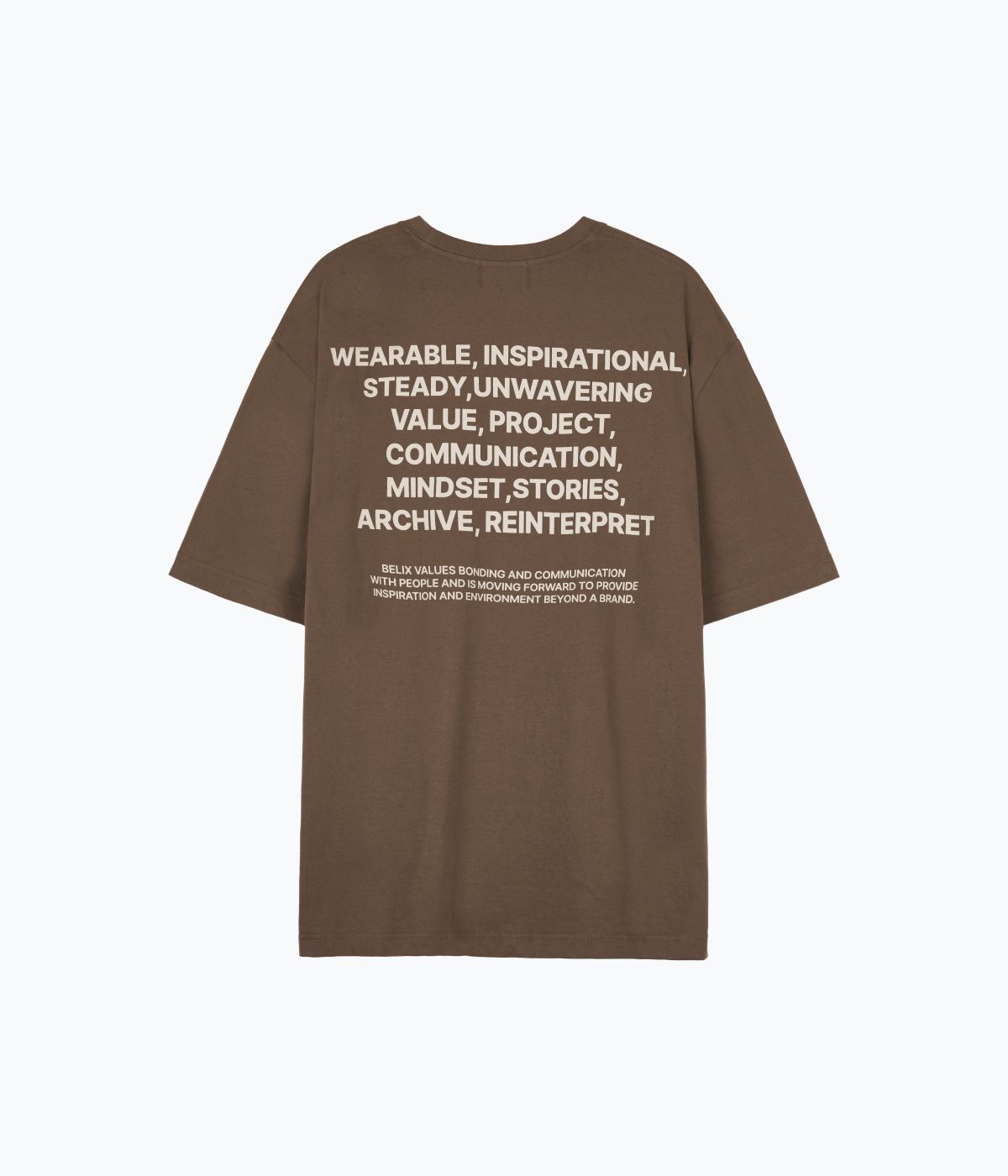 벨릭스(BELIX) oversized identity t-shirt (brown)