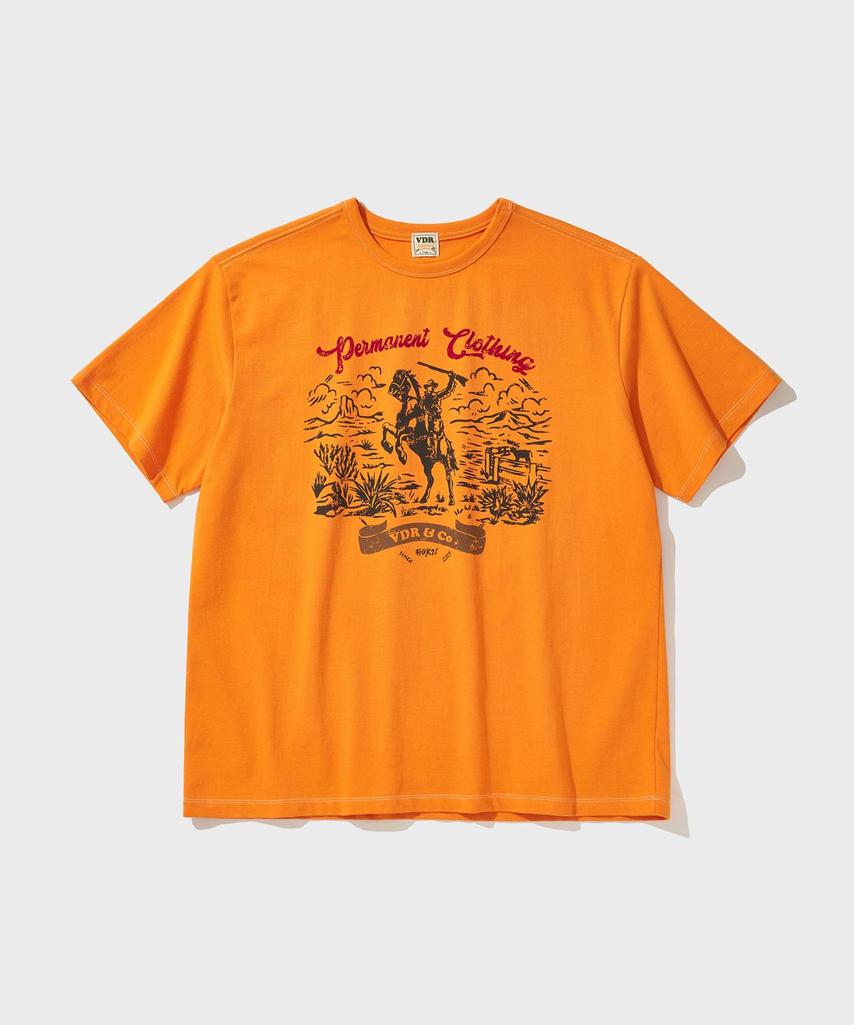 비디알(VDR) ROUGHRIDERS T-SHIRT [Flame Orange]