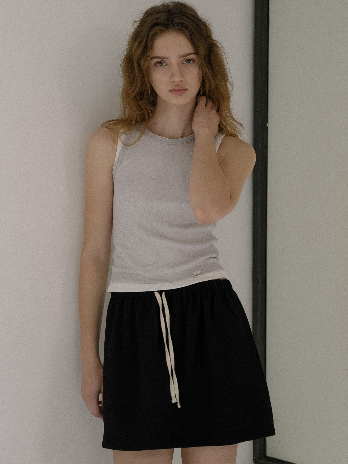 프리버07(FRIVER07) Layered sleeveless top set FRSU01SL04_Gray/Ivory