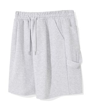 남녀공용 카펜터 버뮤다 와이드 하프팬츠 [백오트밀]