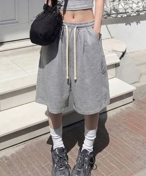 남녀공용 카펜터  버뮤다 와이드 하프팬츠 [그레이]