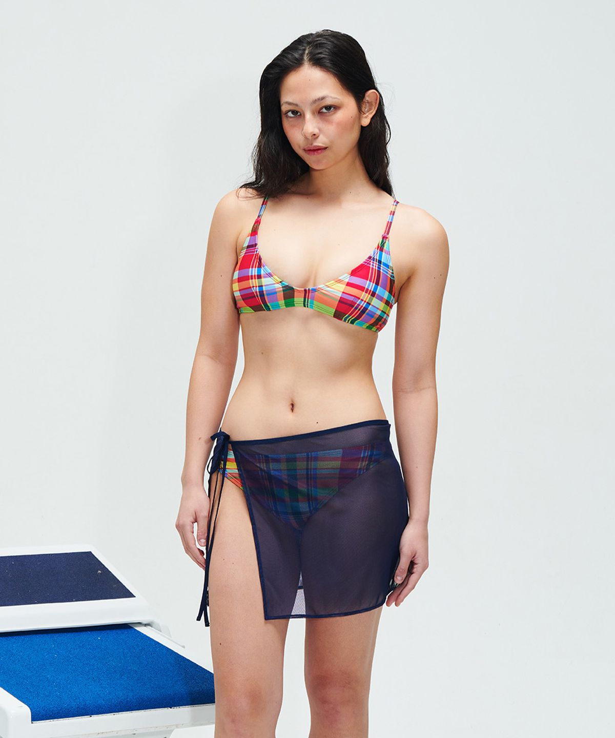 딜라잇풀(DELIGHTPOOL) Mesh Mini Skirt - Navy