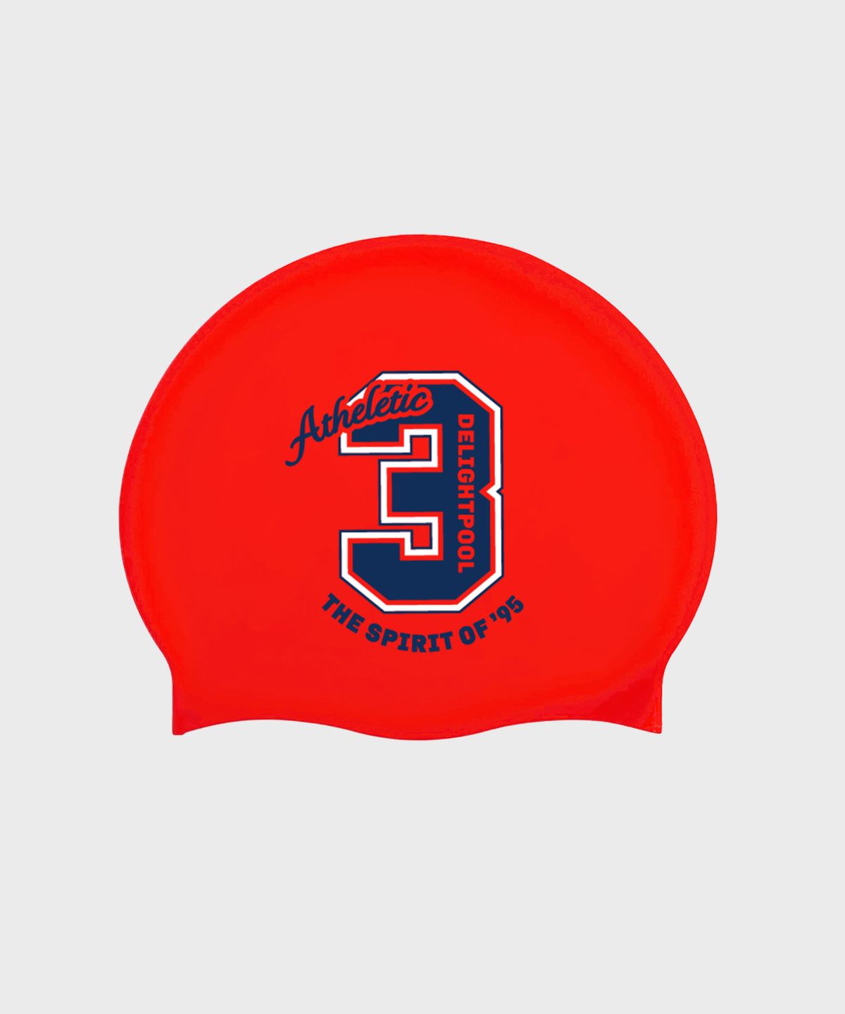 딜라잇풀(DELIGHTPOOL) Varsity 3 Swim Cap - Red
