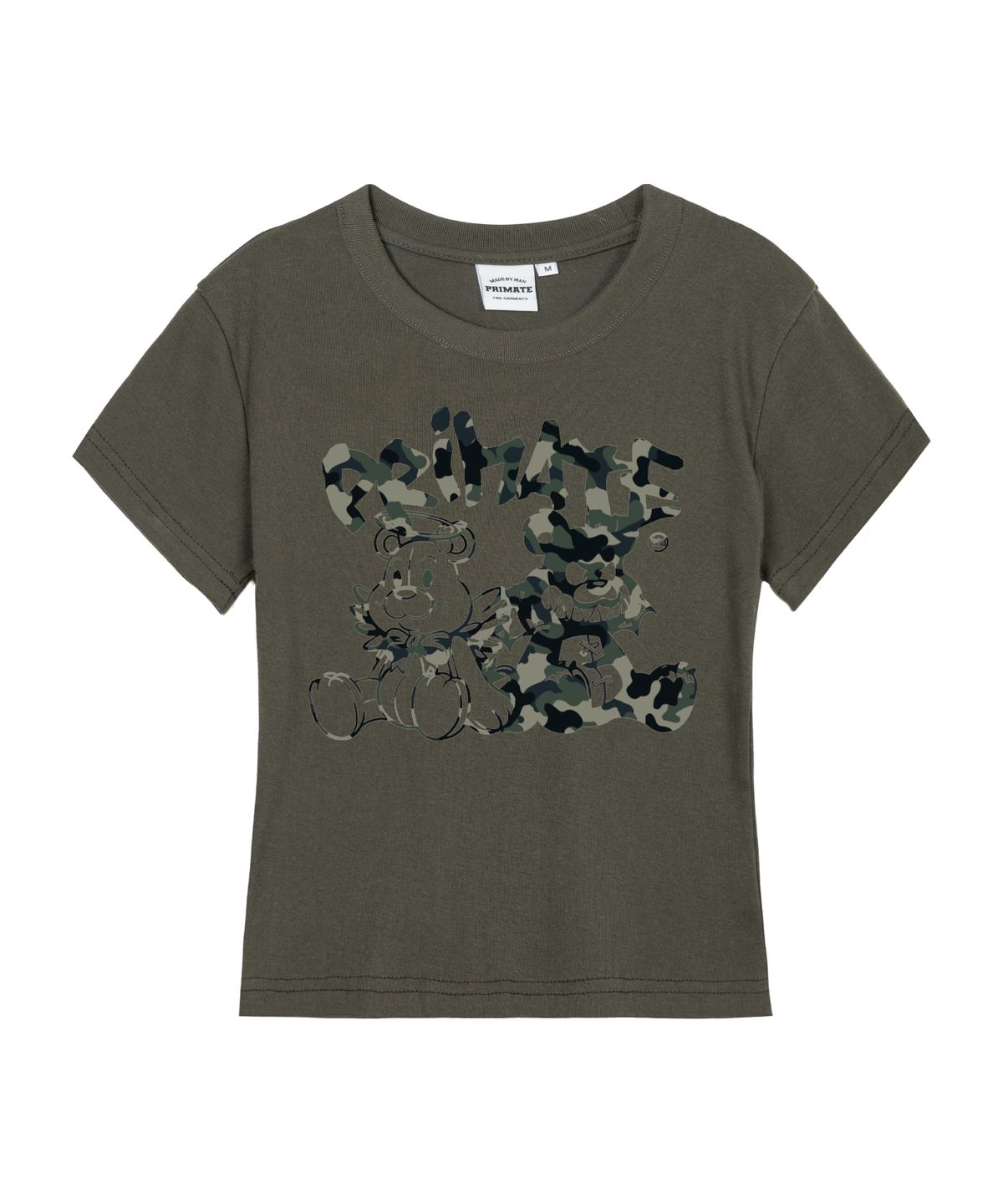 프라임에이트(PRIMATE) CAMO DEMIE 여성 슬림핏 반팔티셔츠 4 COLORS