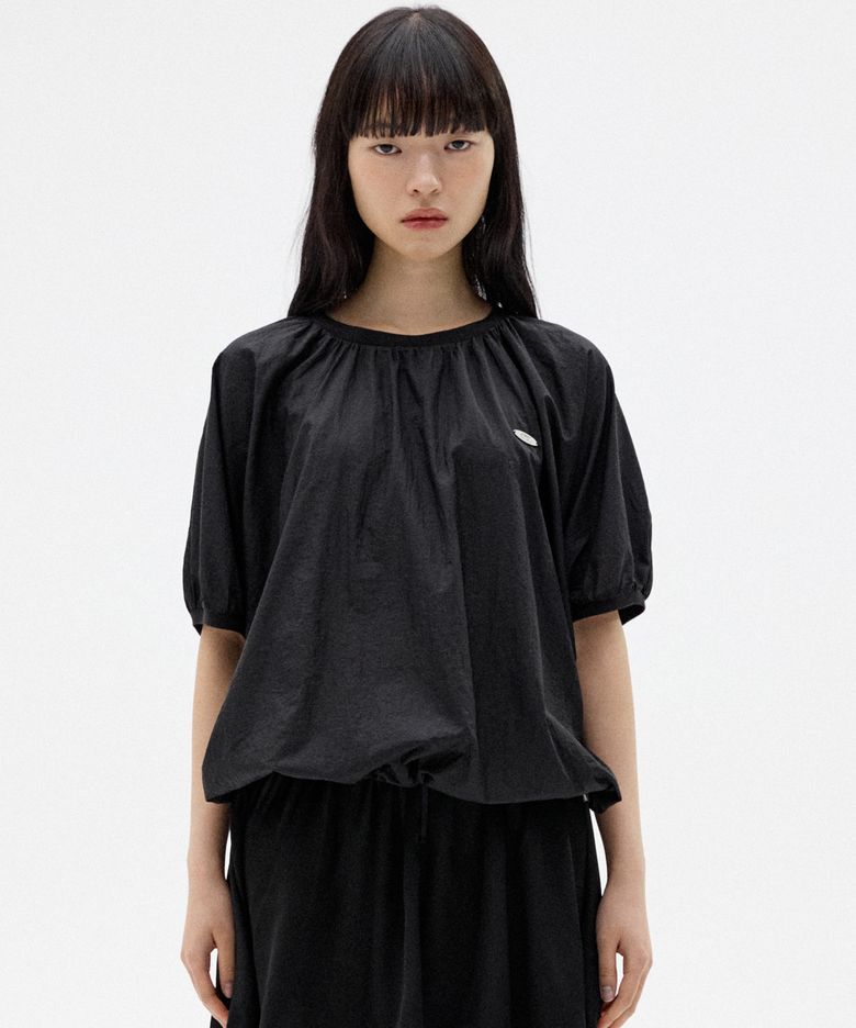 로고 와펜 시어 나일론 탑 [BLACK]
