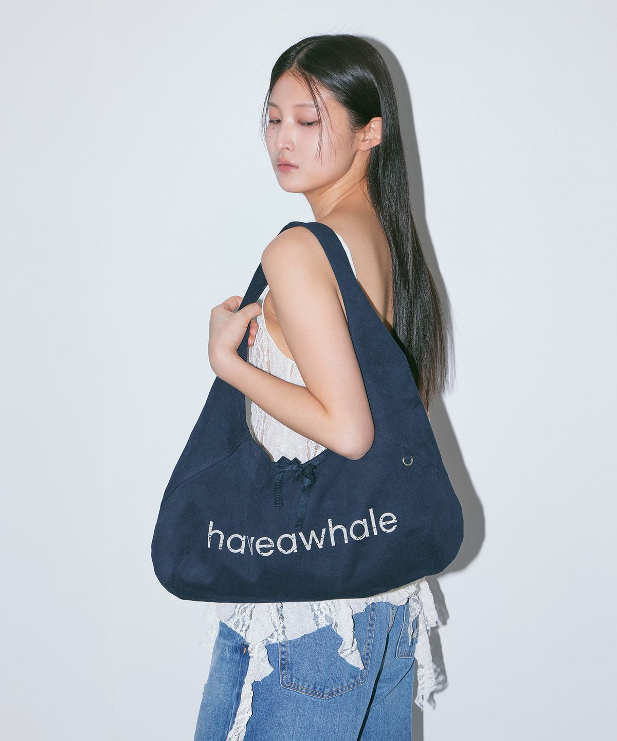 해브어웨일(HAVEAWHALE) cotton baguette eco bag (NA)