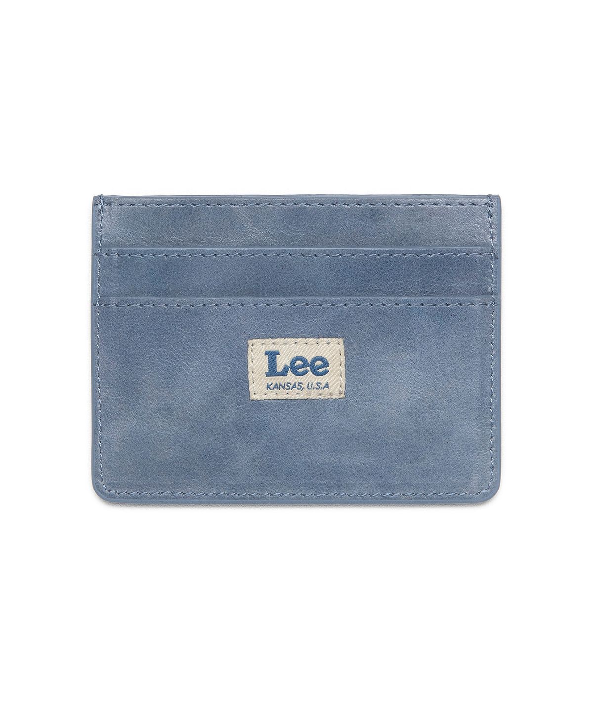 리(LEE) 레더 카드 홀더 블루