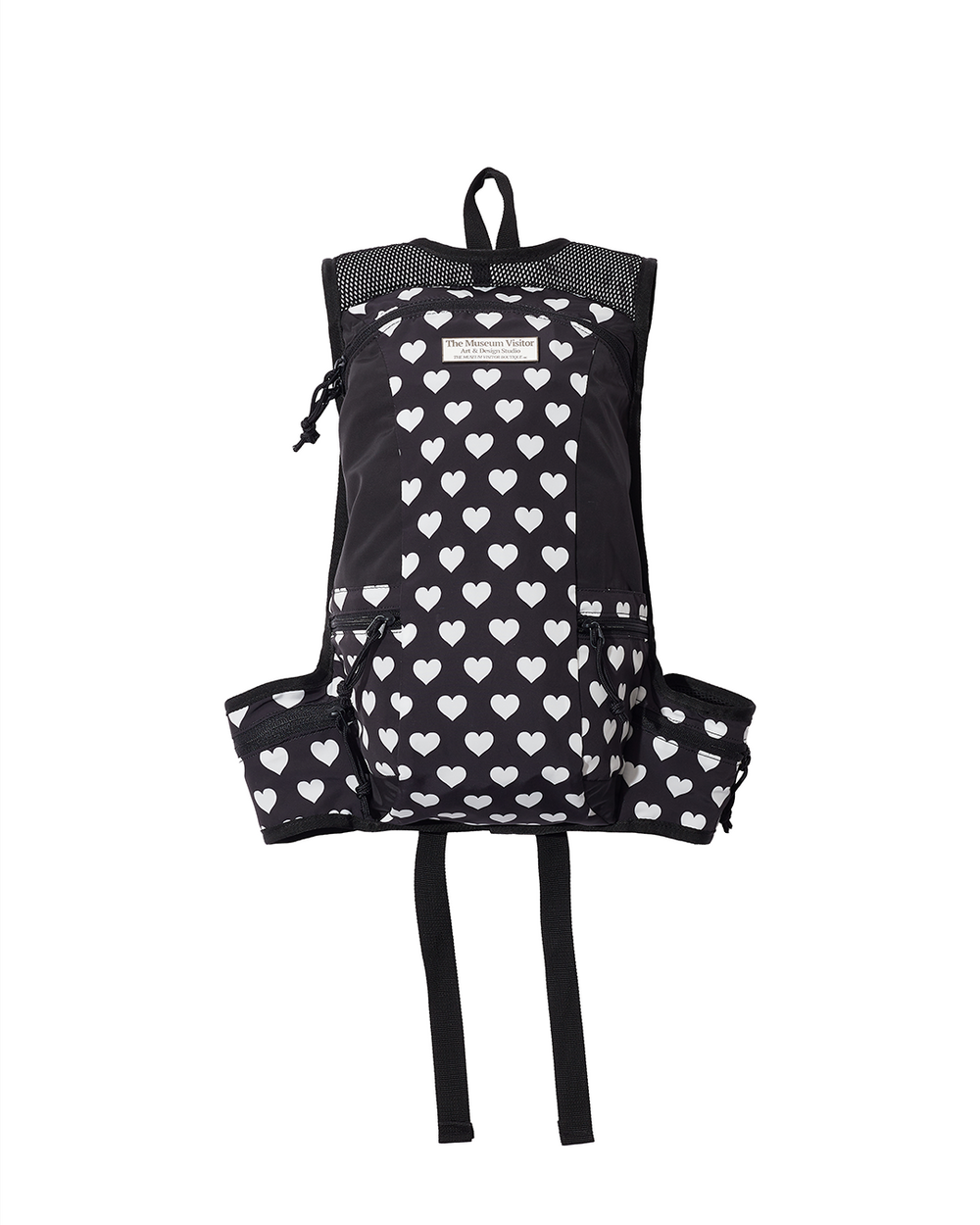 韓国商品/THEMUSEUMVISITOR MESH HEARTPRINTEDBACKPACK 더뮤지엄비지터(THEMUSEUMVISITOR) MESH MOUNTAINEERING HEART