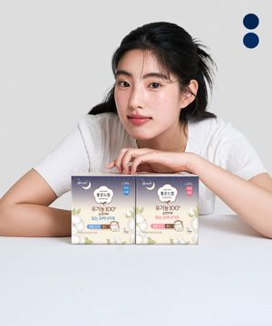 유기농순면 입는오버나이트 중/대 x2팩