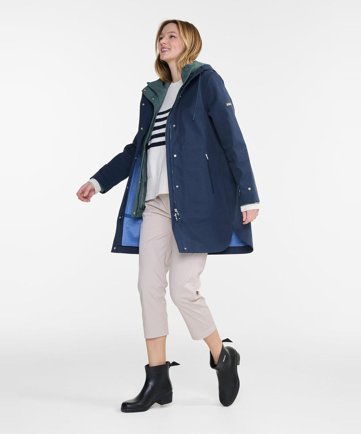 에이글(Aigle) 여성 3-LAYER 기능성 롱 자켓 AIS25WOUT011EMP