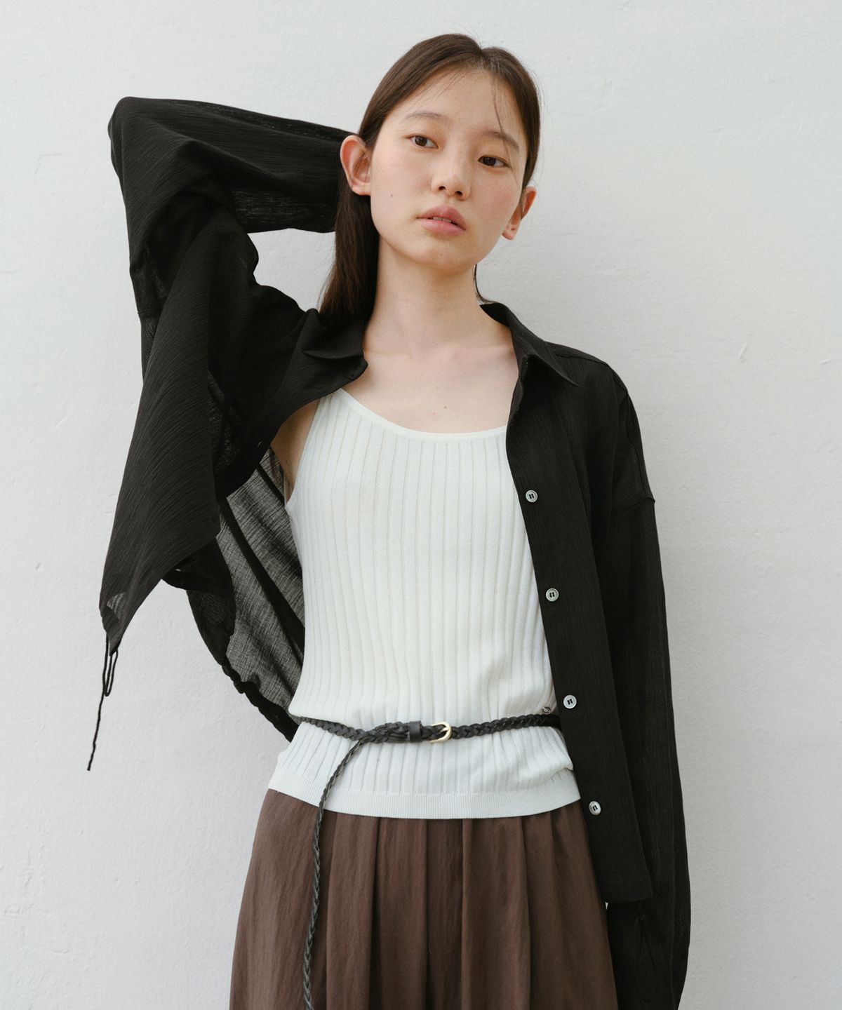 유라고(URAGO) Viscose ribbed sleeveless