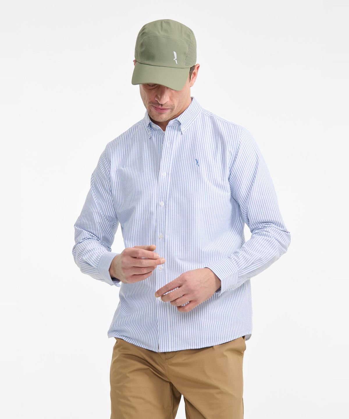 에이글(Aigle) 남성 스트라이프 옥스포드 셔츠 AIS25MSHI004BLDST