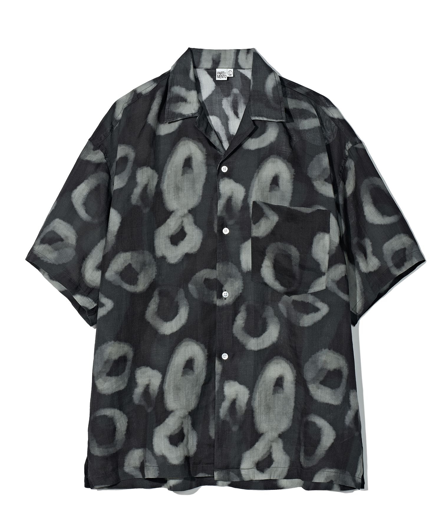 【PARTIMENTO】 Leopard Graffiti Open Collar Shirts /追跡付 MUSINSA | PARTIMENTO Leopard Graffiti Open Collar Shirt Black