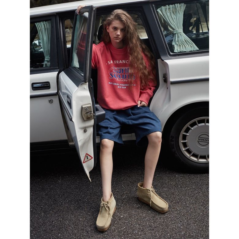 (UNISEX) 와이드 트레이닝 숏츠  네이비