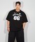 86럭비스타일 오버핏 반팔티_블랙