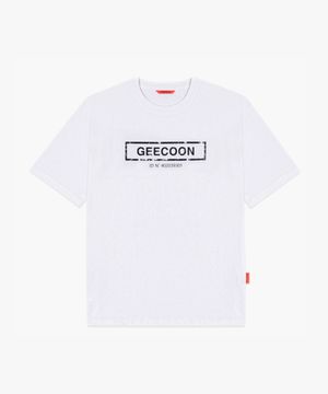 빈티지 크랙 로고 반팔 티셔츠 GEE255-103 화이트