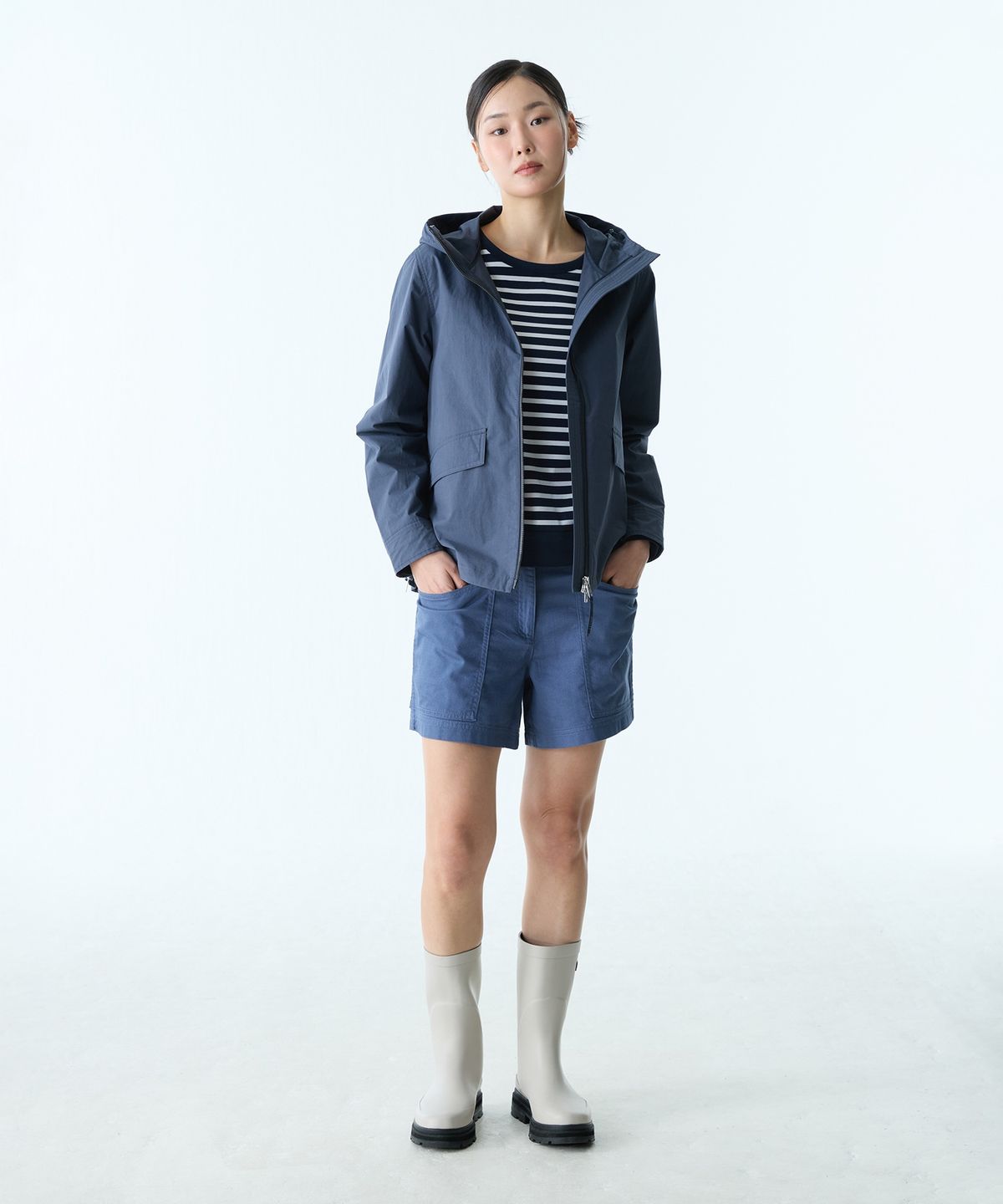 에이글(Aigle) 여성 코튼 린넨 숏팬츠 AIS25WBOT002MRA