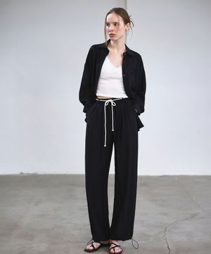 모던 타이장식 롱 팬츠 세트