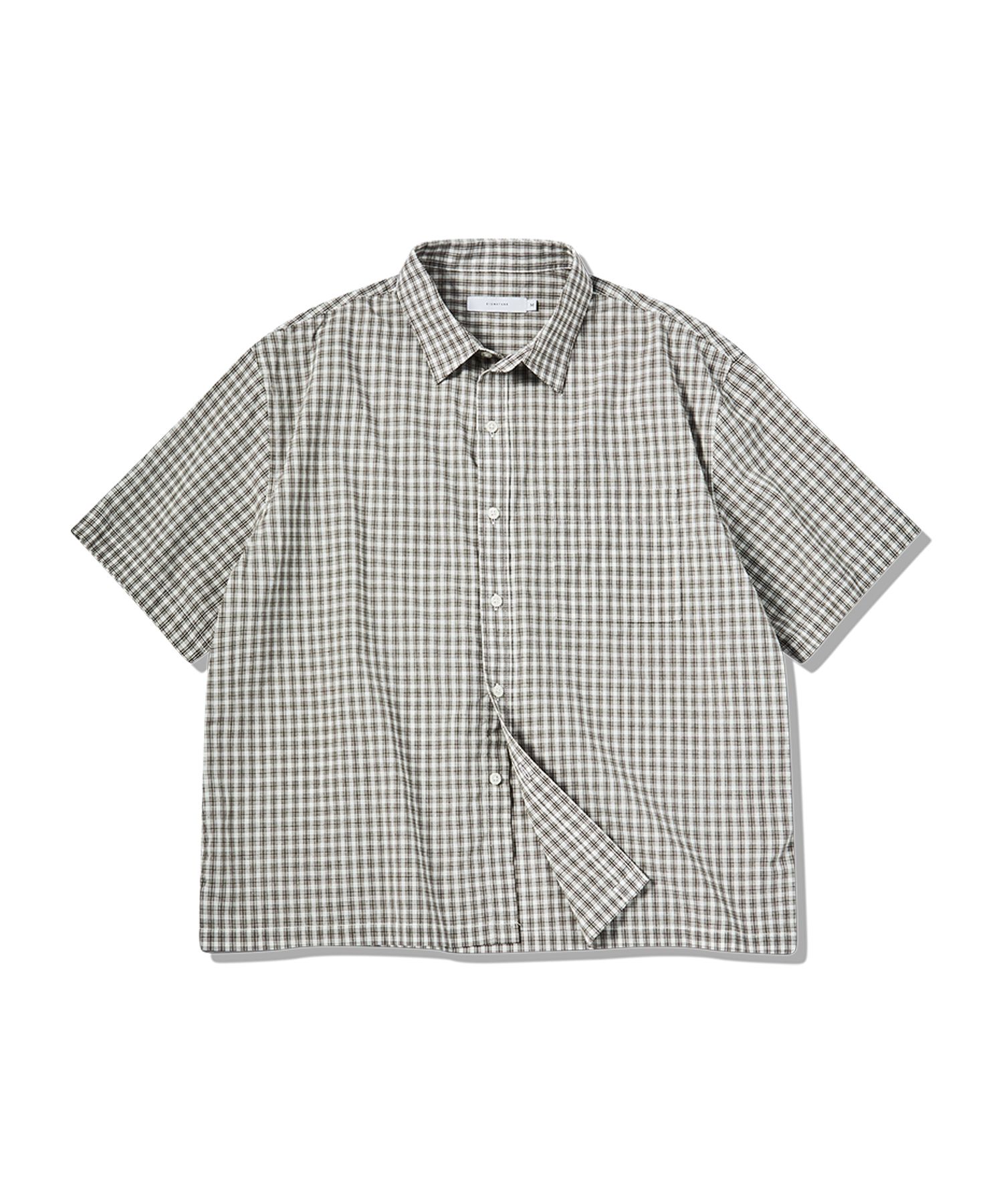 [SIGNATURE] Crop Check Half Shirt /追跡付 MUSINSA公式 | SIGNATURE Crop Check Half Shirt [White]