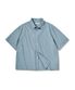 옥스포드 크롭 하프 셔츠[블루]