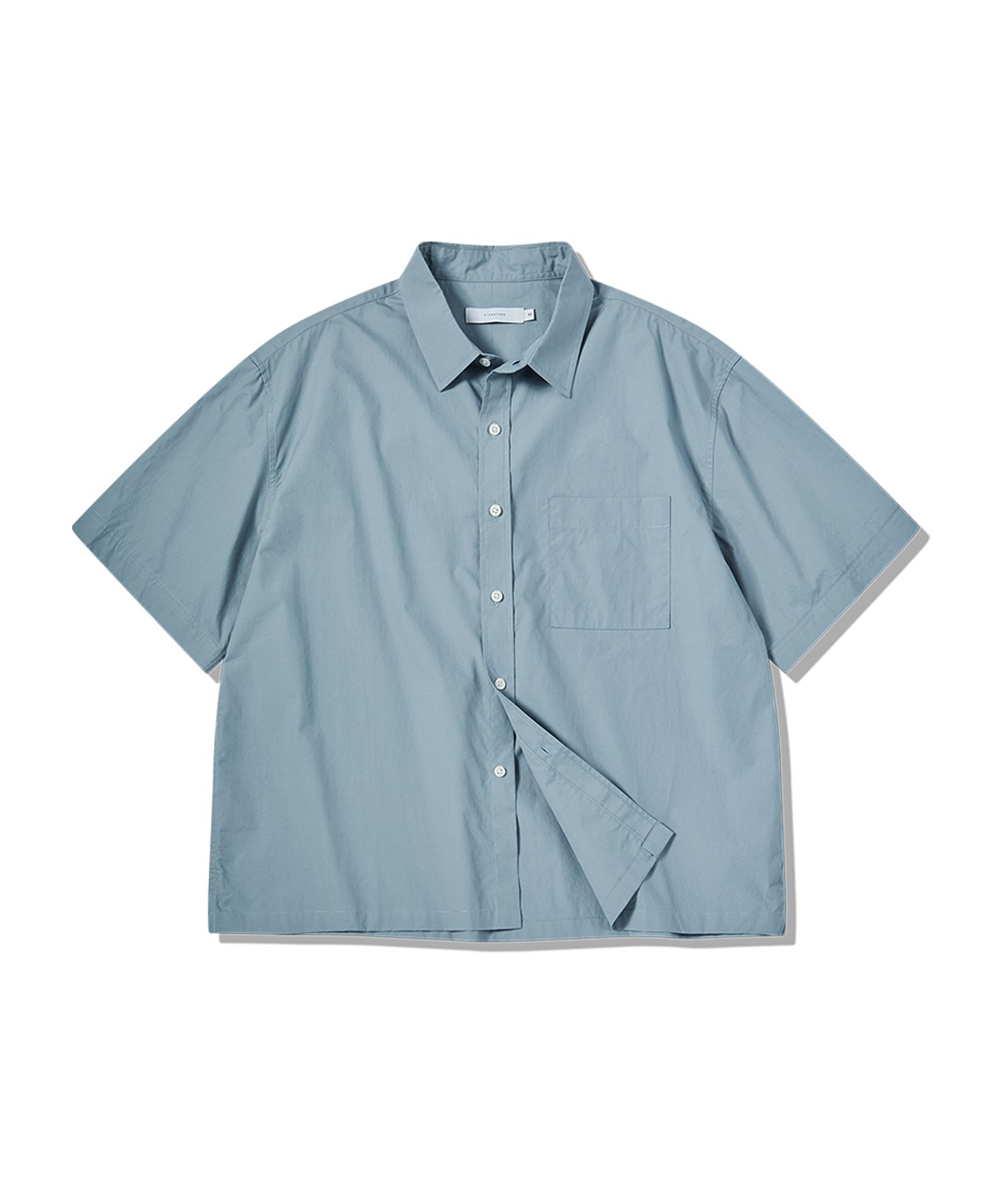 [SIGNATURE] Oxford cropped half shirt /追跡付 MUSINSA | SIGNATURE Oxford crop half shirt [blue]