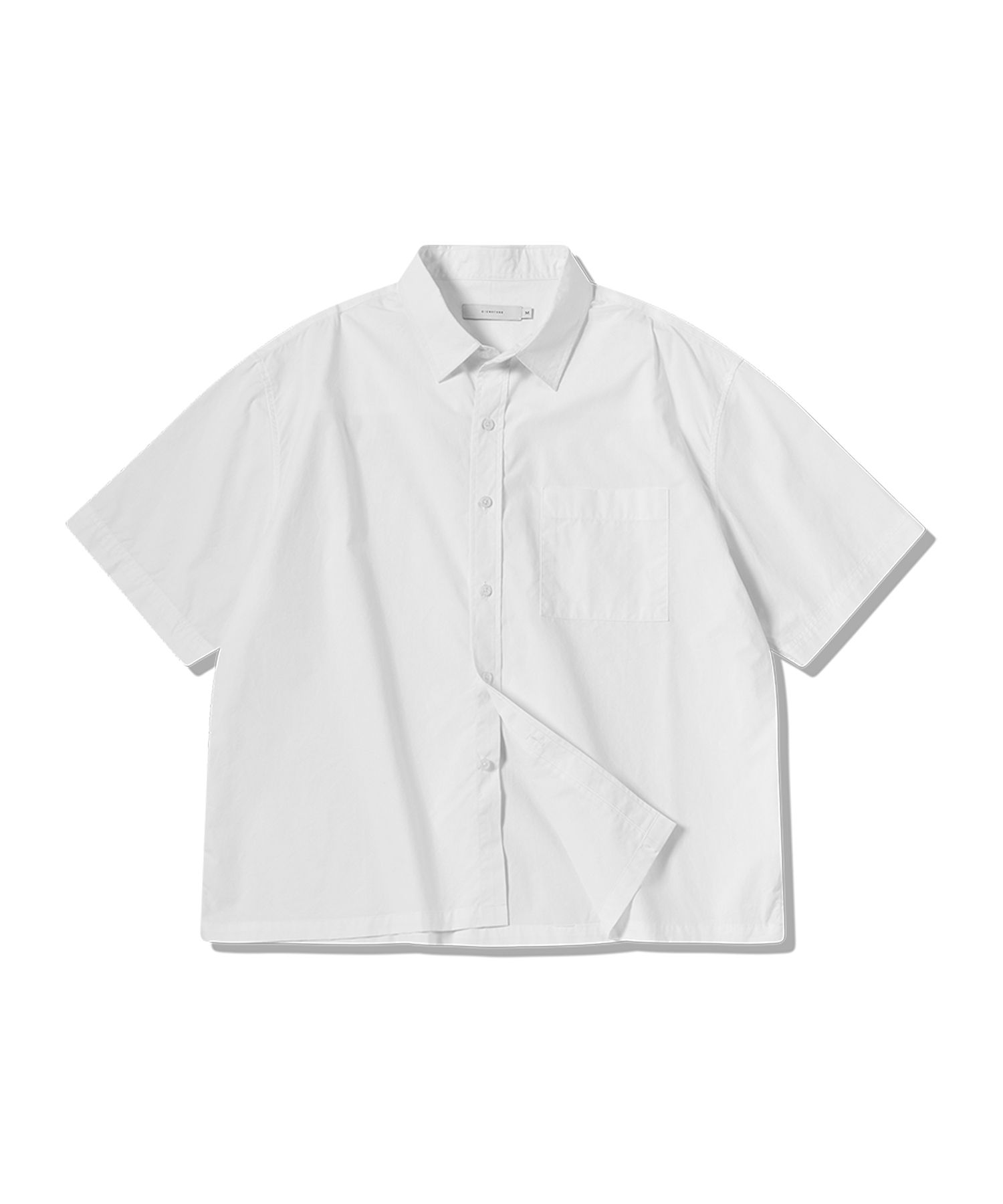 [SIGNATURE] Oxford cropped half shirt /追跡付 MUSINSA公式 | SIGNATURE Oxford crop half shirt [white]