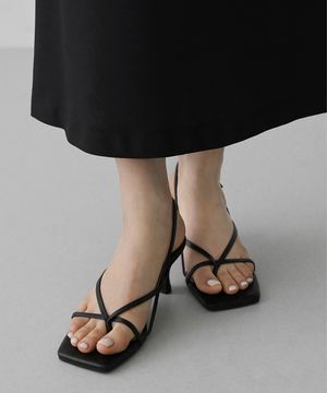 시즈니 스퀘어 쪼리 샌들힐 (6cm)