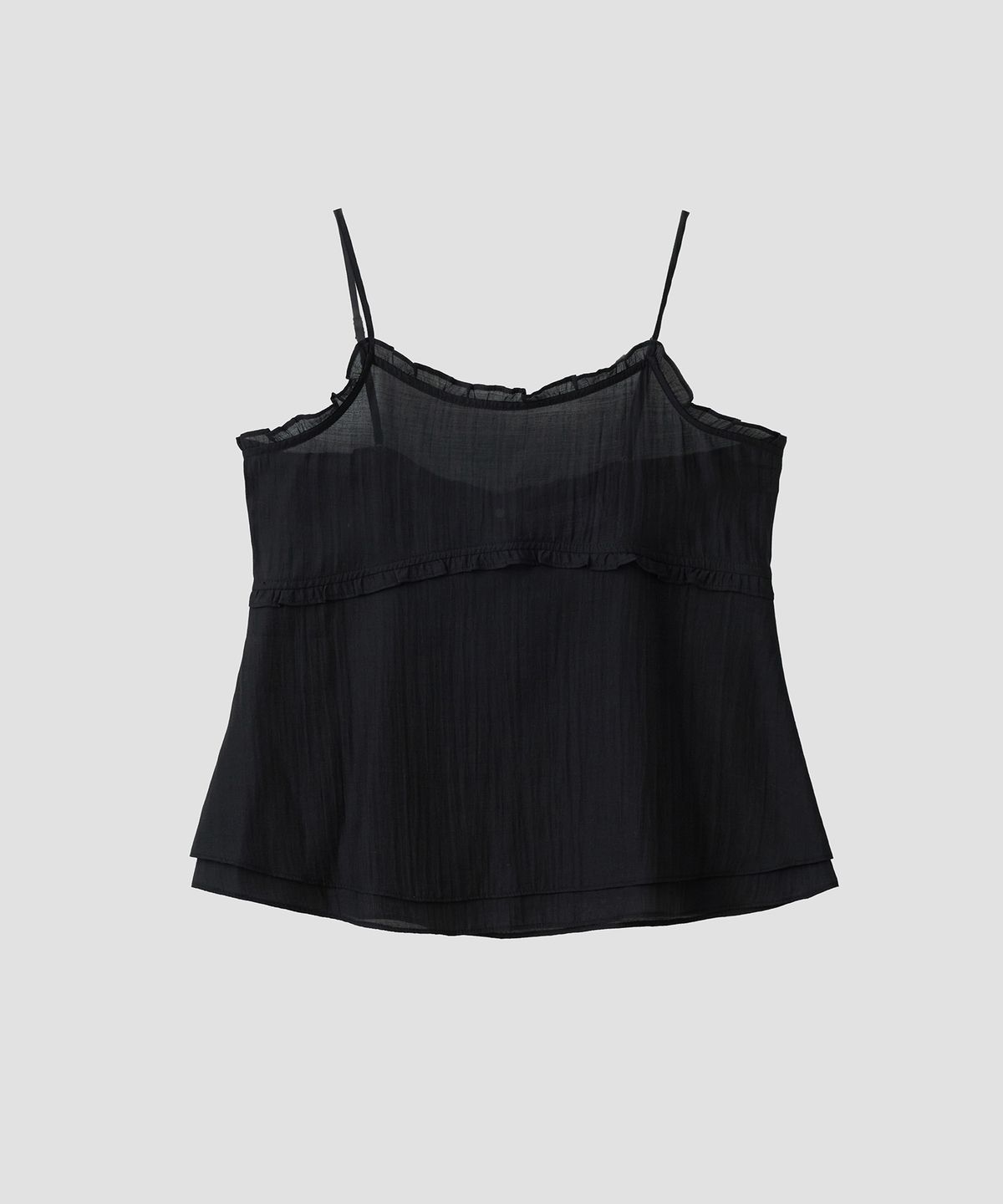 로라로라(ROLAROLA) FRILL FLARE SLEEVELESS BLACK