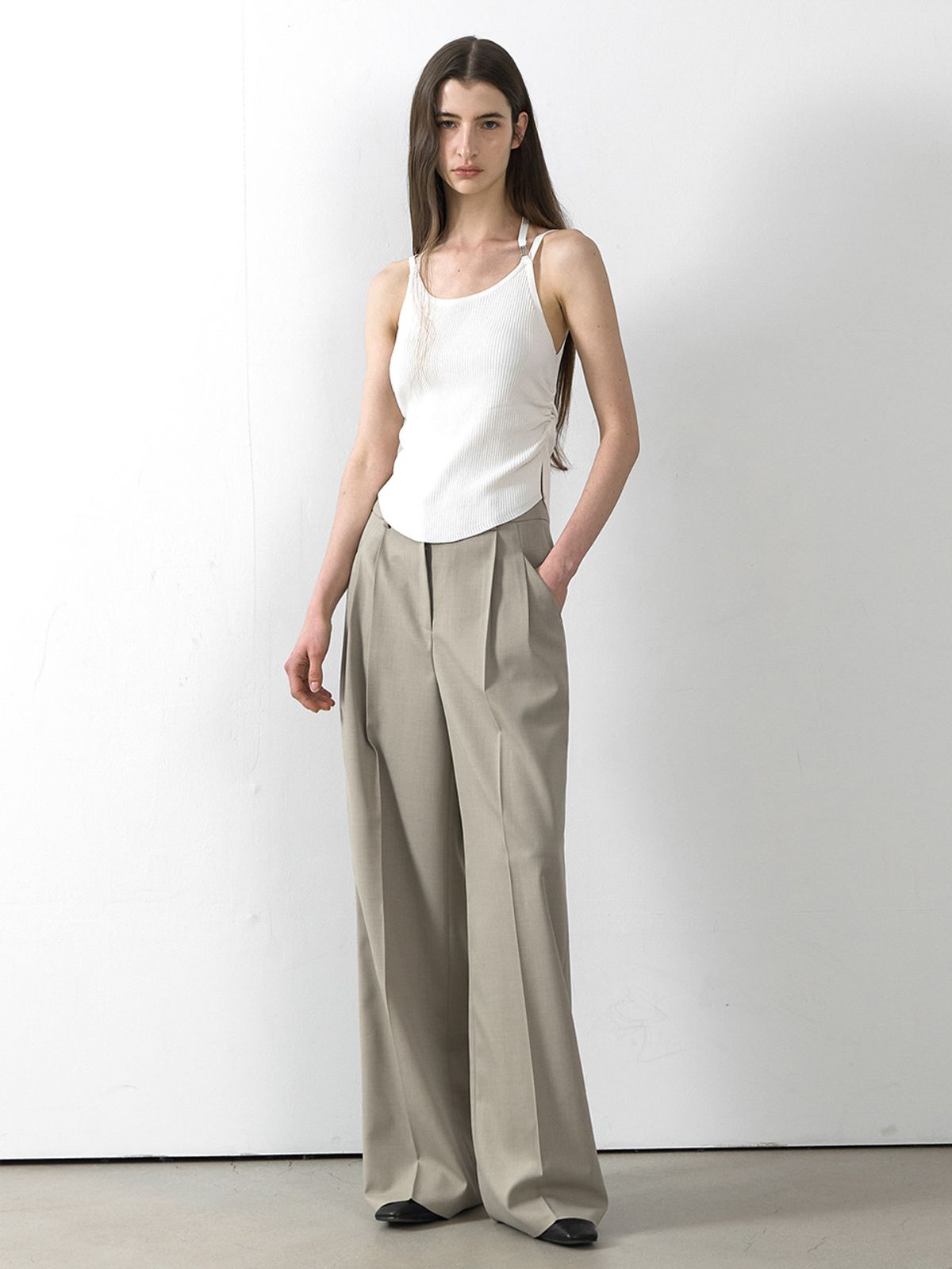 아틀리에 나인(ATELIER NAIN) BAY SET-UP TWO TUCK PANTS(PT-5664)