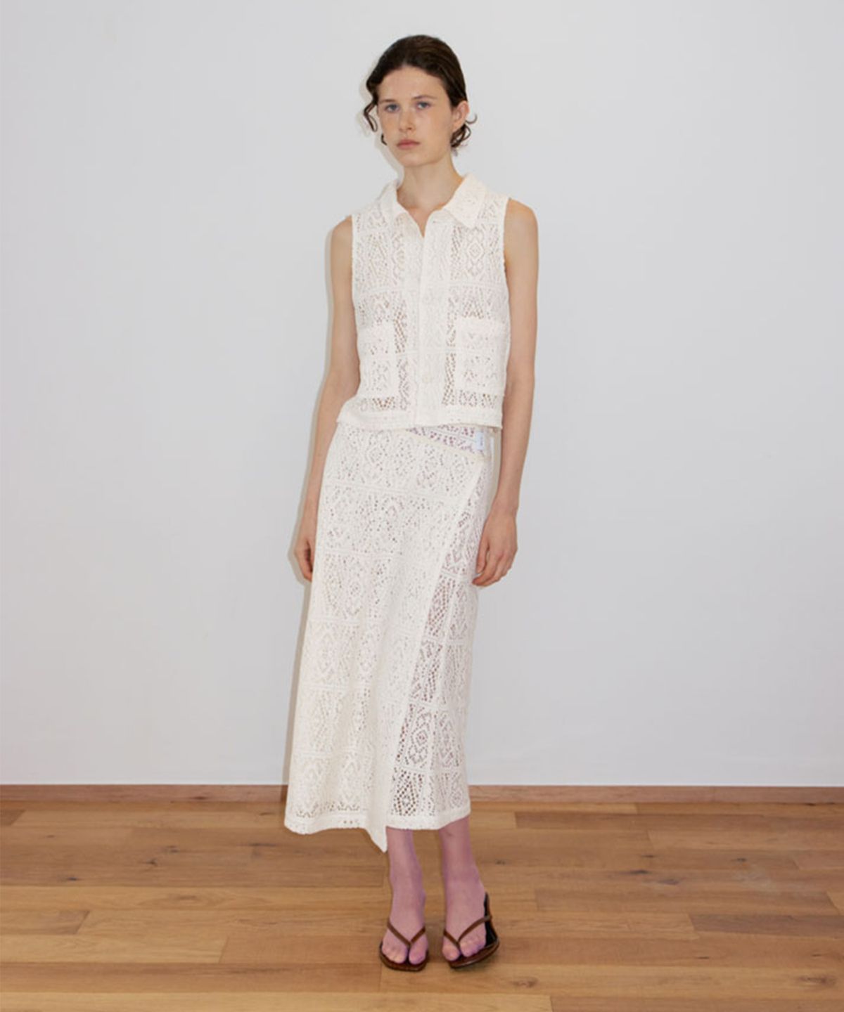 수수무(SUSUMU) VATEL VEST - ecru