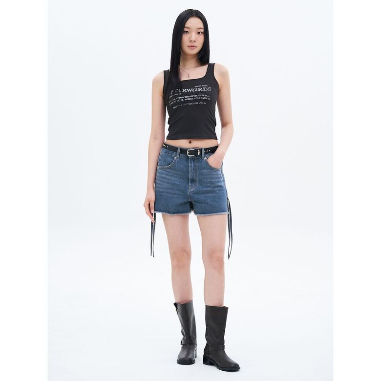데님 쇼츠  블루