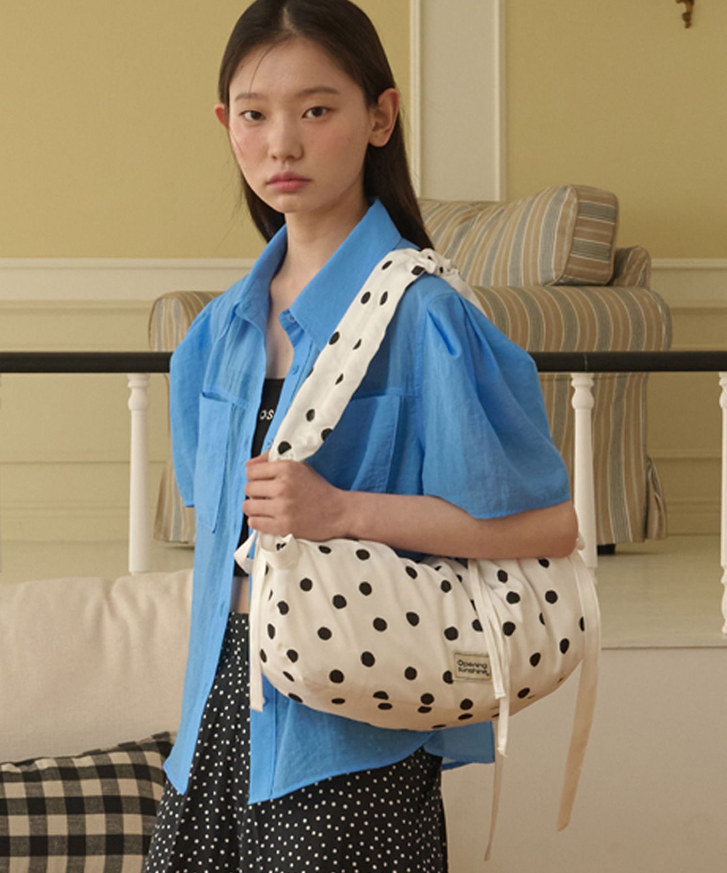 Opening Sunshine バンピードットショルダーバッグ MUSINSA公式 | OPENING SUNSHINE Bumpy Dot Shoulder Bag_Black