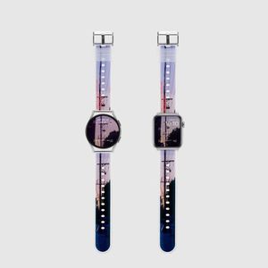 시그니처 시티 스케이프 애플워치 스트랩 1 울트라 1 SE2 갤럭시워치 6 호환 밴드 - 전봇대