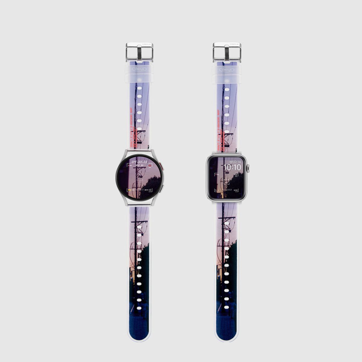 타임플릭(TIMEFLIK) 시그니처 시티 스케이프 애플워치 스트랩 1 울트라 1 SE2 갤럭시워치 6 호환 밴드 - 전봇대
