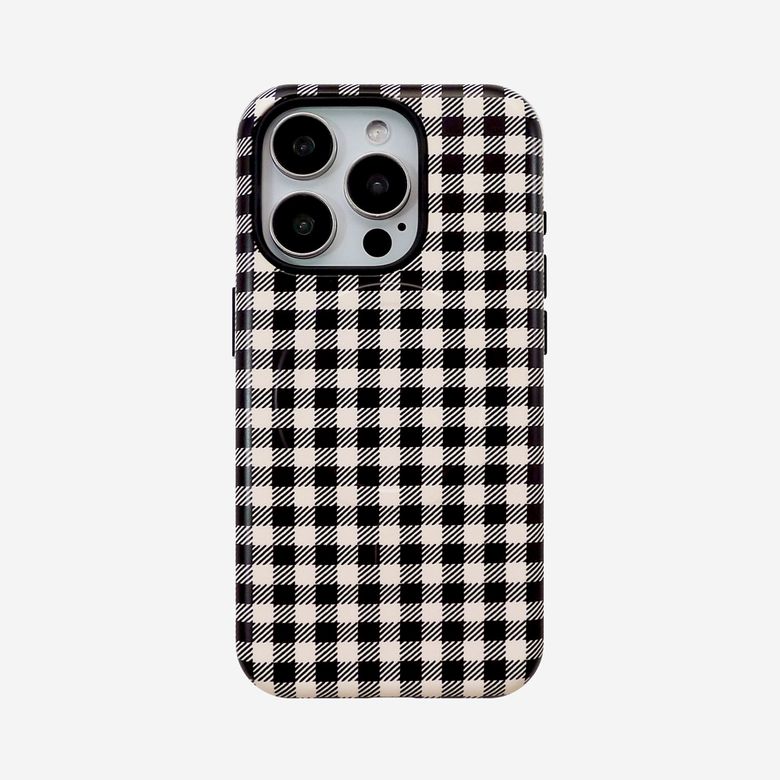 맥세이프/터프_Black Check Magsafe/Tough Phonecase