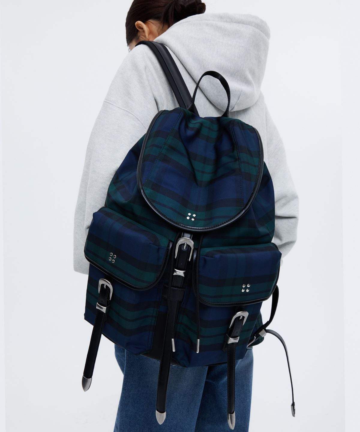논오버스틱(NONOVERSTIC) Western Rucksack Green(Check)