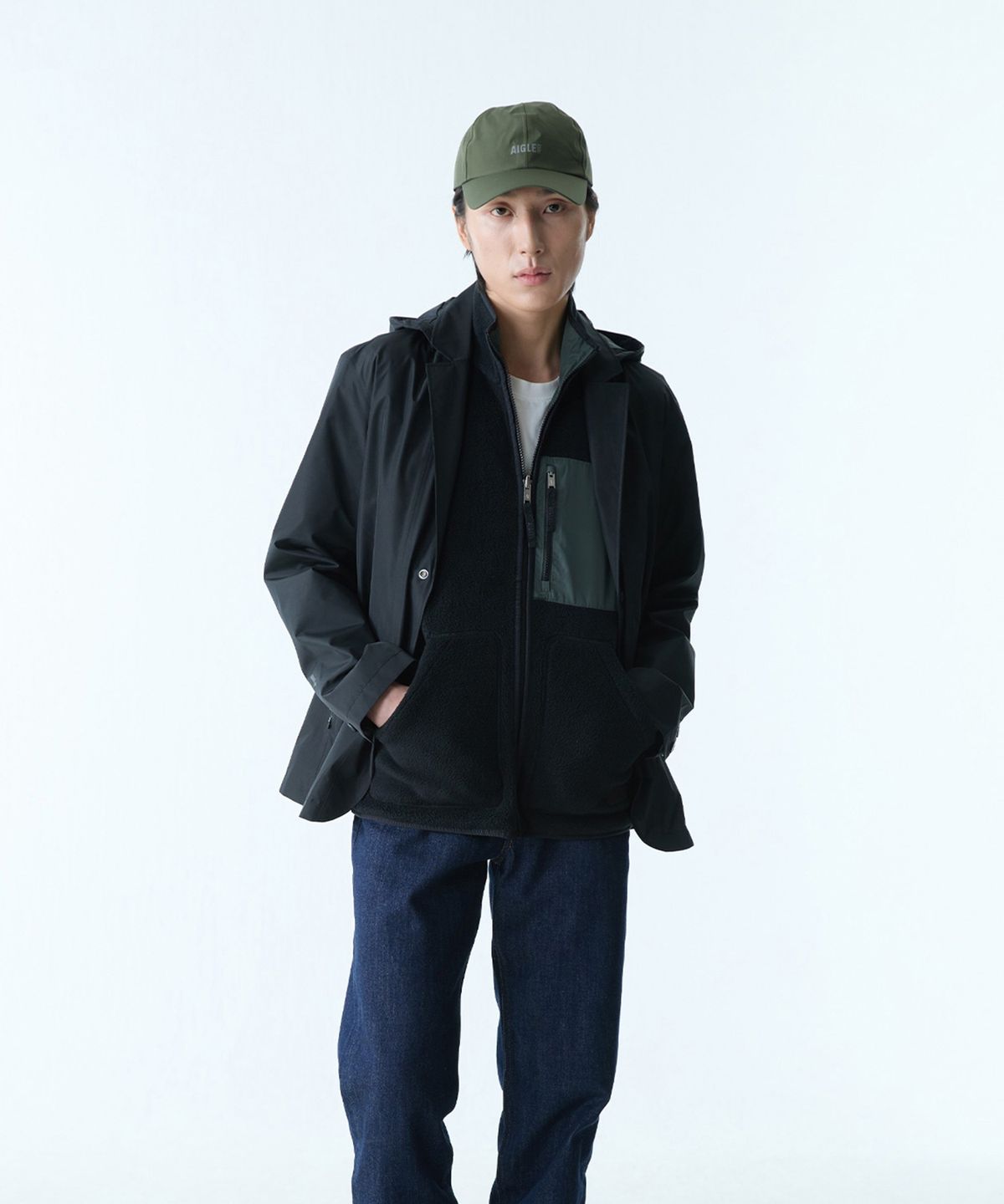 에이글(Aigle) 고어텍스 후드 블레이저 AAS25MOUT002NOI