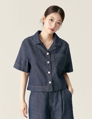 데님 반팔 셔켓_RMYWF25G16