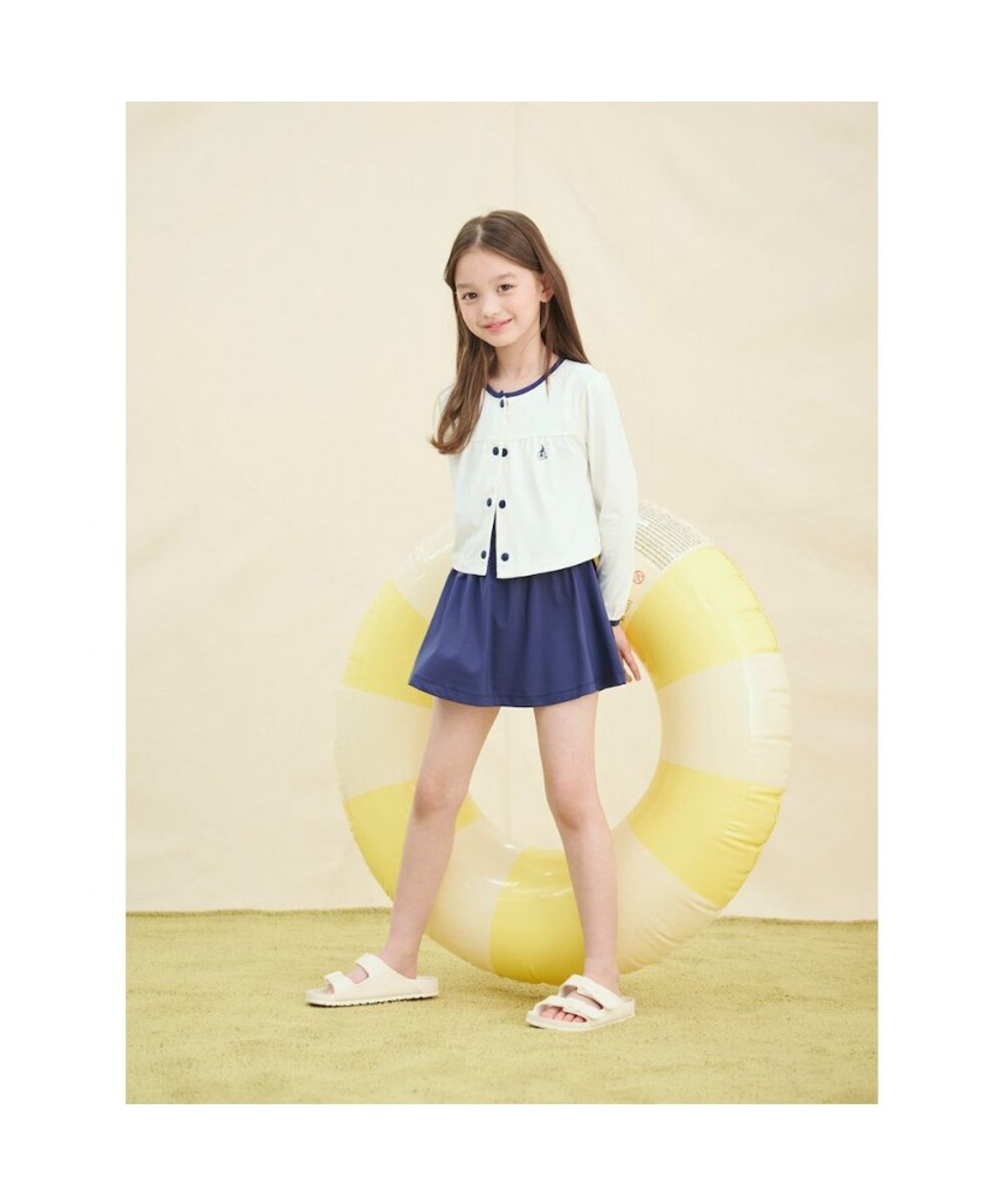 빈폴 키즈(BEANPOLE KIDS) 여아 원피스형 수영복&가디건 세트  네이비 (BI5441G07R)