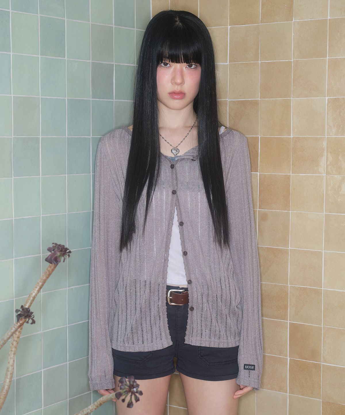 애즈온(ASON) ROTA VINTAGE CARDIGAN / KHAKI