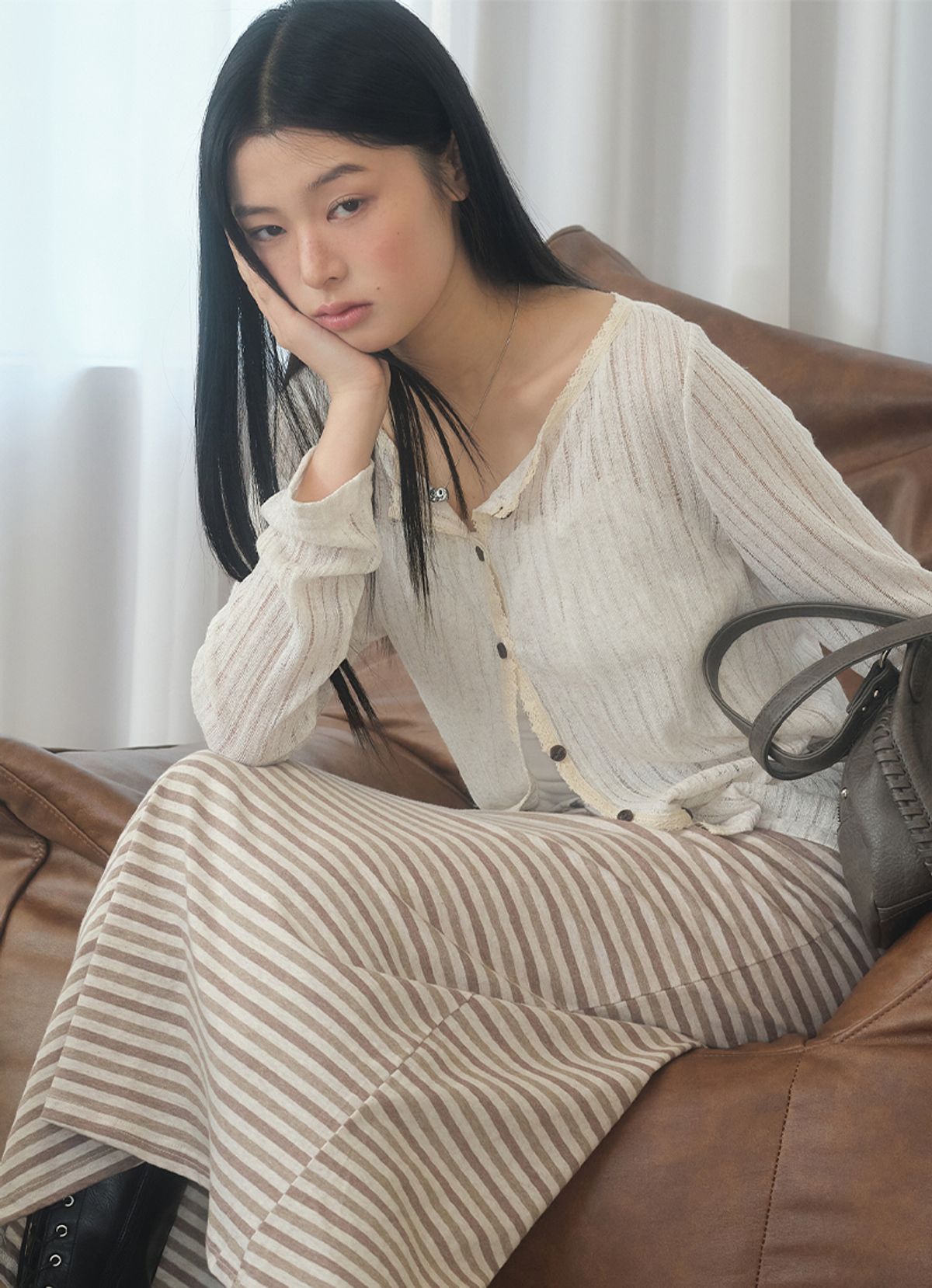 애즈온(ASON) ROTA VINTAGE CARDIGAN / IVORY