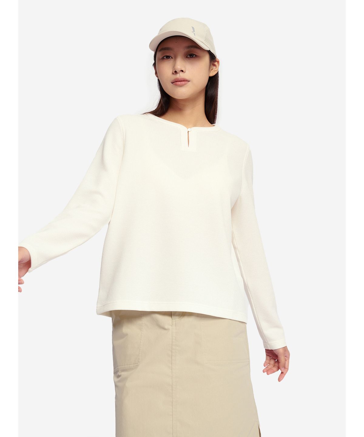 에이글(Aigle) 여성 기능성 와플 티셔츠 AAS25WTSH019LAI