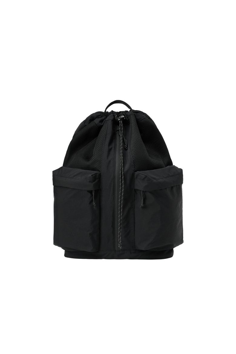 DRAW STRING MESH BACKPACK (BLACK)