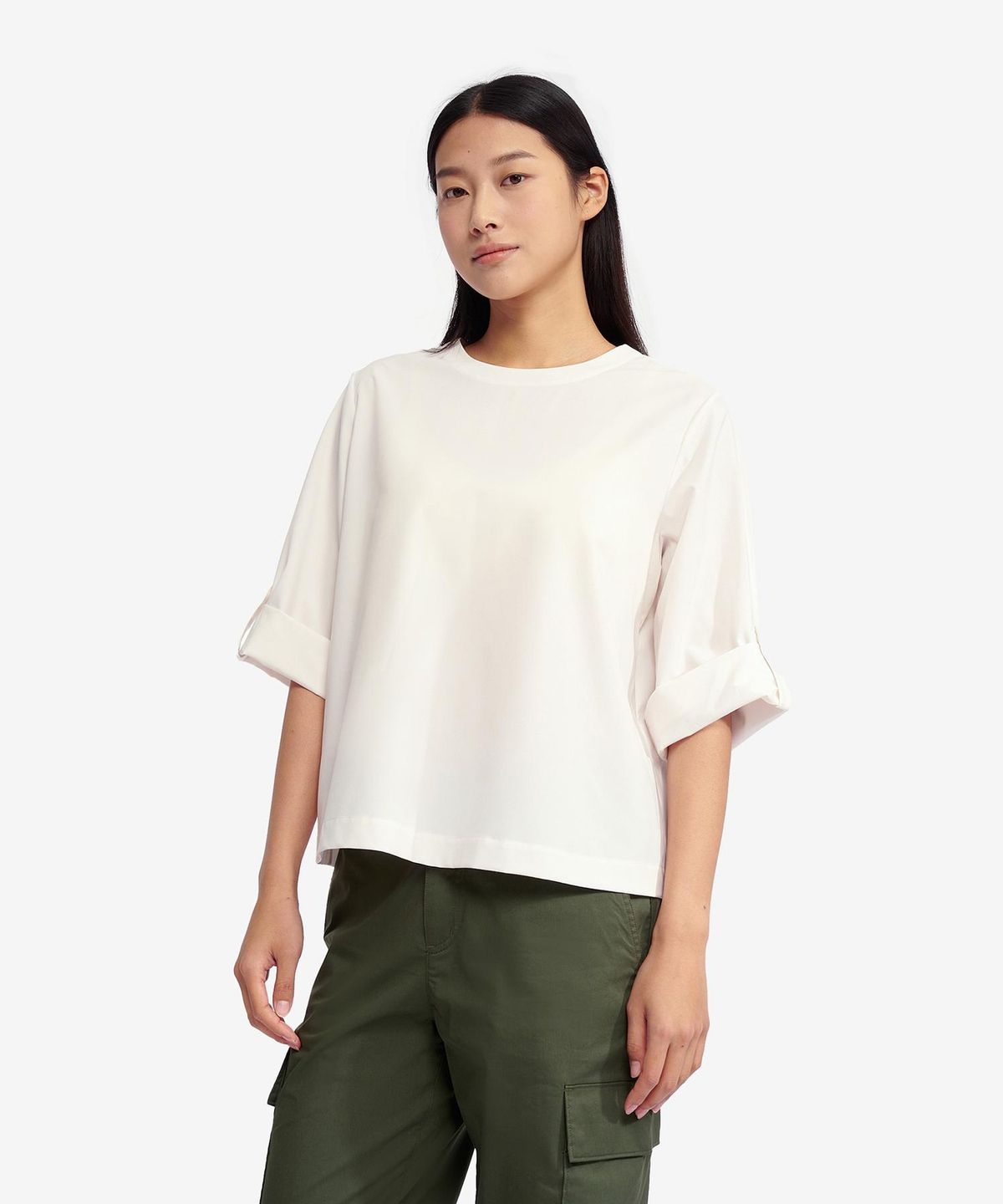 에이글(Aigle) 여성 기능성 숏 롤업 셔츠 AAS25WSHI006LAI