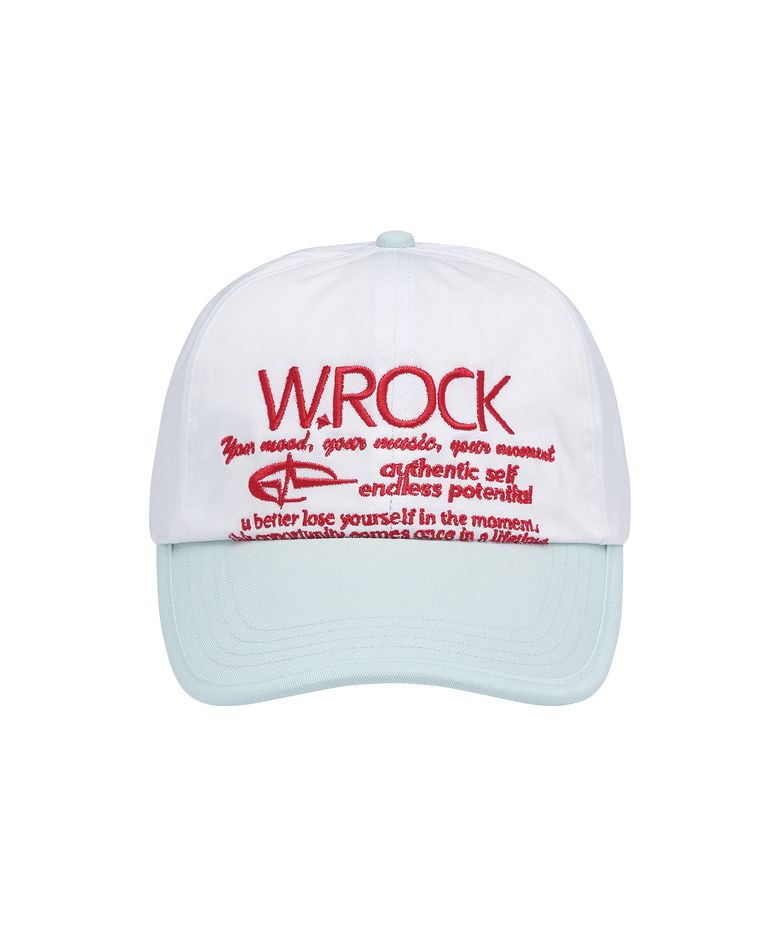 W.ROCK Color Combination Ball cap_WH/MINT