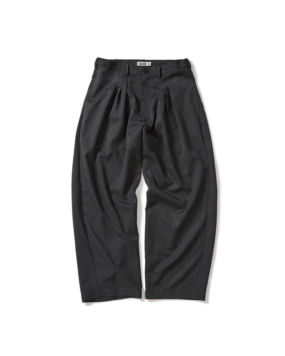 카락터(KARACTOR) Herringbone pleat pants / Charcoal
